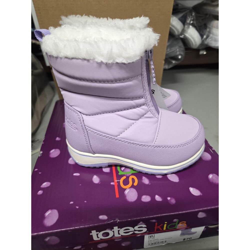 NEW! Totes Kids Snow Boots Size 5M Toddler Lilac CUTE!! Shelf